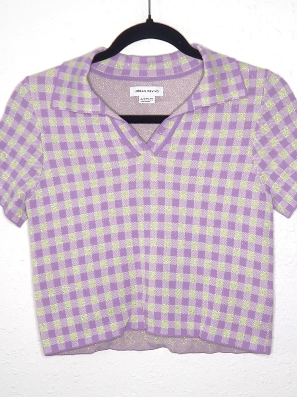 Urban Revivo Checkered Crop Top